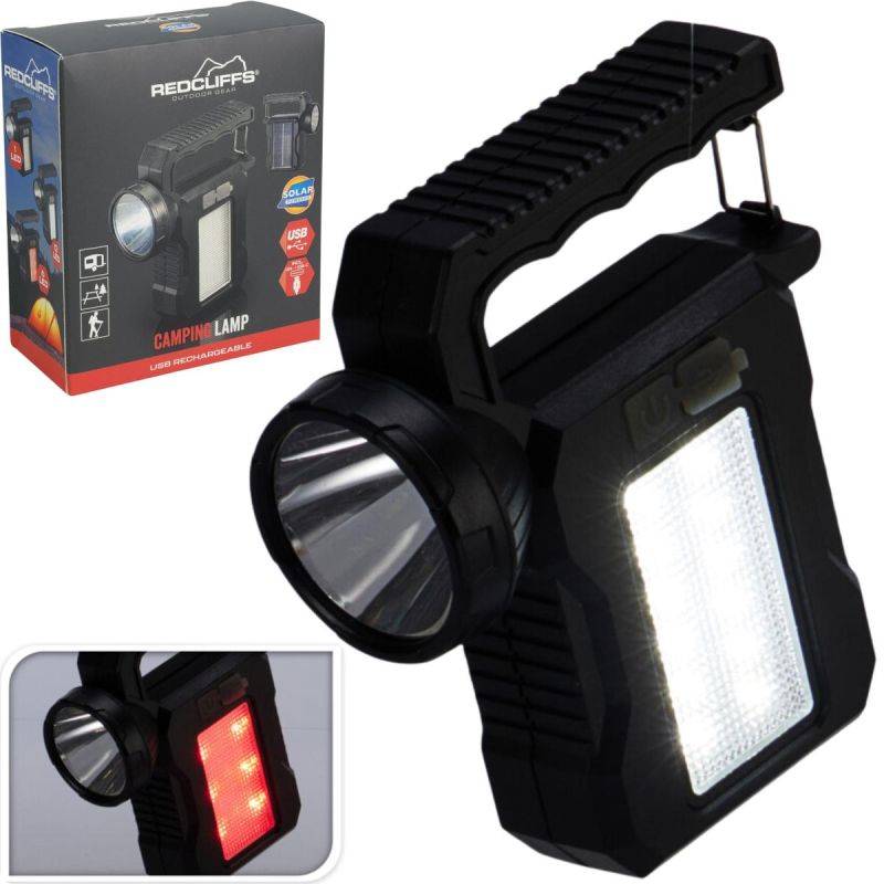 Flashlight Camping Lamp USB Charging and Solar Redcliffs utcai cipő
