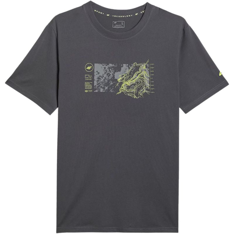 4F Men's T-shirt M2823 anthracite 22S póló 4FWSS26TTSHM282322S