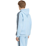 Adidas Essentials 3-Stripes Fleece Hoodie for men, light kék férfi kapucnis pulóver KY4170