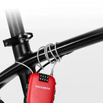 Rockbros 32420981001 bicycle lock with retractable cable - red piros kiegészítő 304004-163810