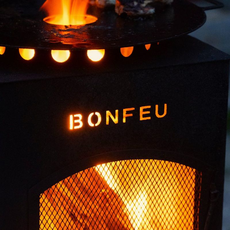 BonFeu BonCarré Garden Fireplace Black fekete hátizsák