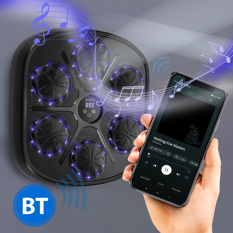 HMS TB03 Bluetooth Electronic Boxing Target with Music and Gloves kesztyű 17-44-372
