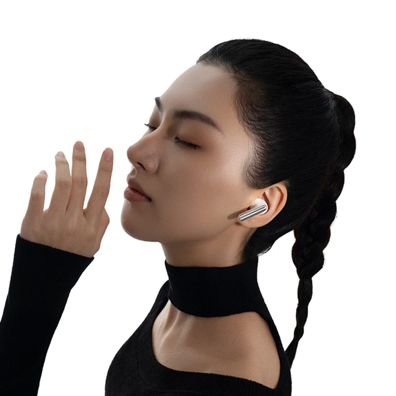 head QCY Melobuds N60 In-Ear Wireless Headphones with LDAC and ANC Noise Cancellation - White biały headsets