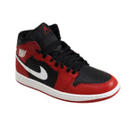 AIR Jordan 1 Mid Men's Basketball Black/Gym Red/White - piros cipő