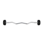HMS Rubber-coated barbell/curl bar 20 kg GSL-20 fekete súlyzó 17-58-023