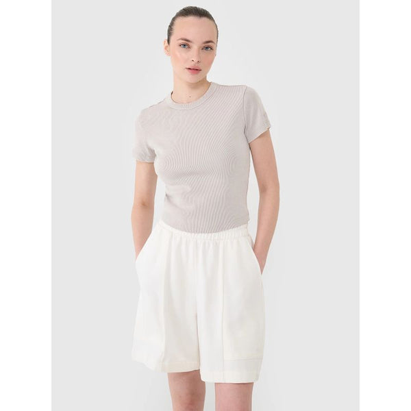 4f Women's slim ribbed t-shirt 4FRSS25TTSHF2696-83S General