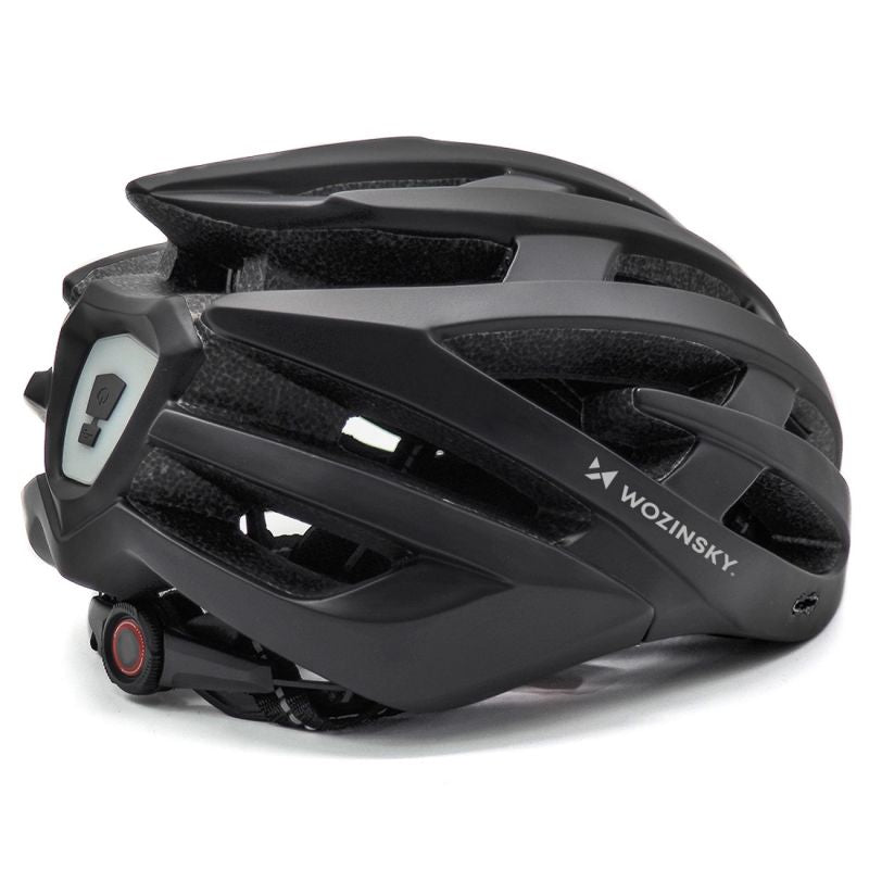 Wozinsky MTB Bike Helmet with Removable Visor and Rear USB Light L - Black czarny védőfelszerelés HT-28VCB-199833