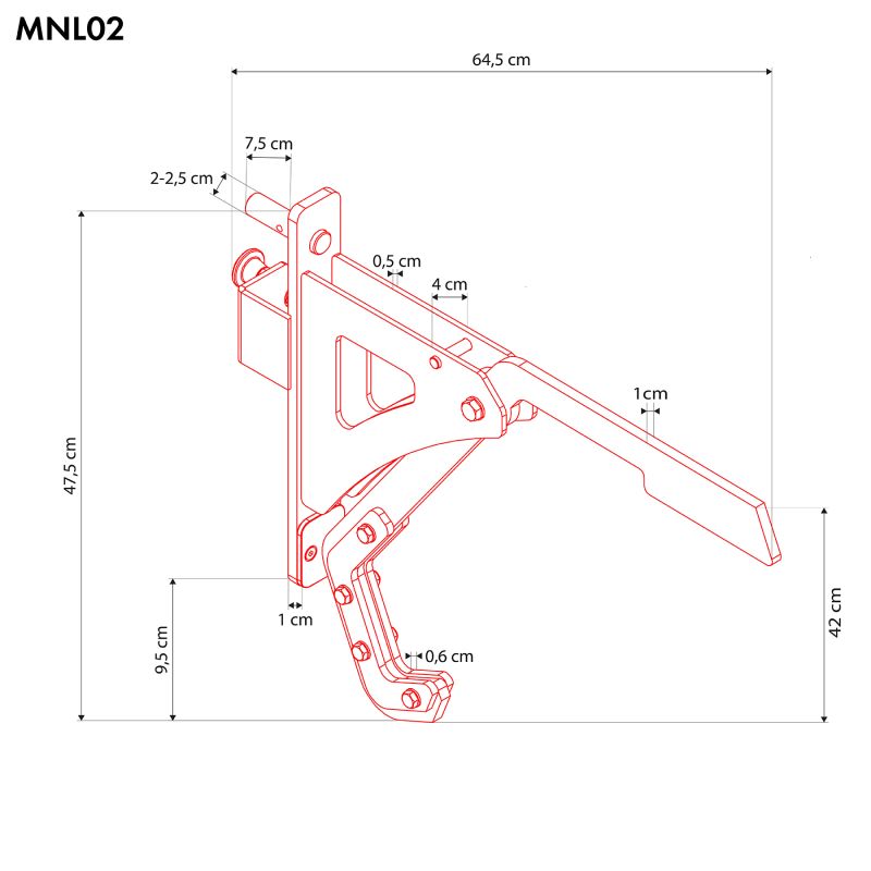 HMS Mnl02 Monolift Swivel Squat Handles edzéssegítő 17-62-203