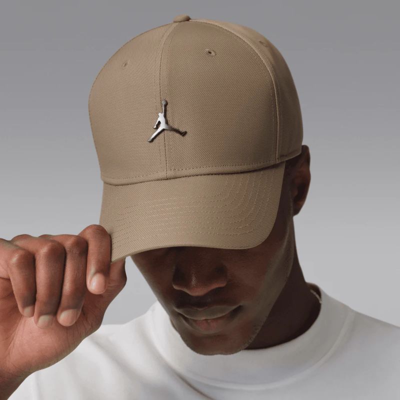 AIR Jordan Rise Structured Metal Jumpman Khaki Cap - m/l hats, caps