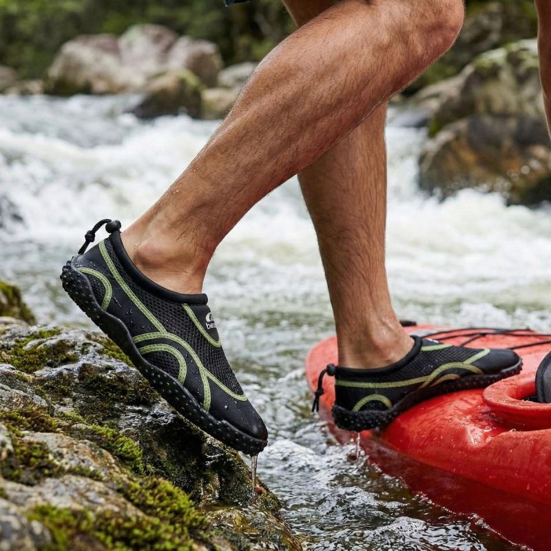 XQMAX Man Water Black/Green Size zöld vizicipő GSP-1082653