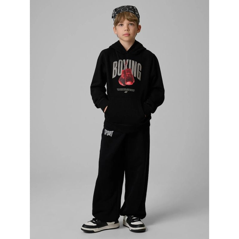 Boy's regular hooded sweatshirt 4F 4FJRSS26TSWSM2904-20S kapucnis pulóver