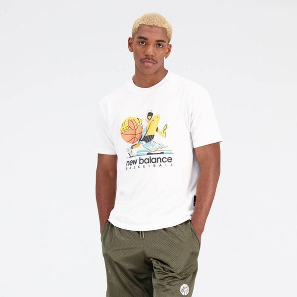 New Balance Hoops Cotton Jersey Short Wt M