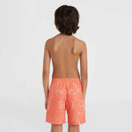 O'Neill Mix & Match Cali Floral 13'' Swim Jr narancssárga shorts, swimming shorts