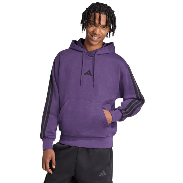 adidas Men's Essentials 3-Stripes Fleece Sweatshirt Purple JX0740 Kiegészítő