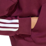 Adidas Women's Essentials 3-Stripes French Terry Quarter-Zip Burgundy Sweatshirt 2xs pulóver KF8316