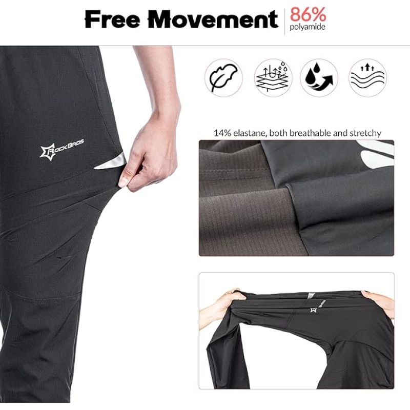Rockbros Men's Cycling Black fekete nadrág