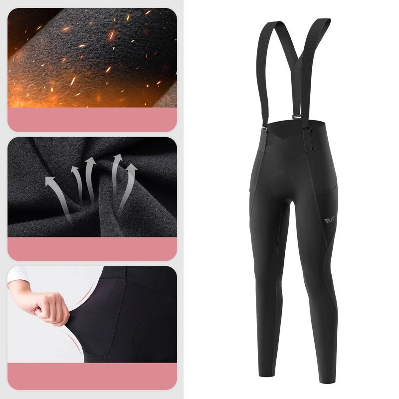 Rockbros TVI Women's Cycling Bib with Pad Size - Black fekete nadrág 15310005003-211713