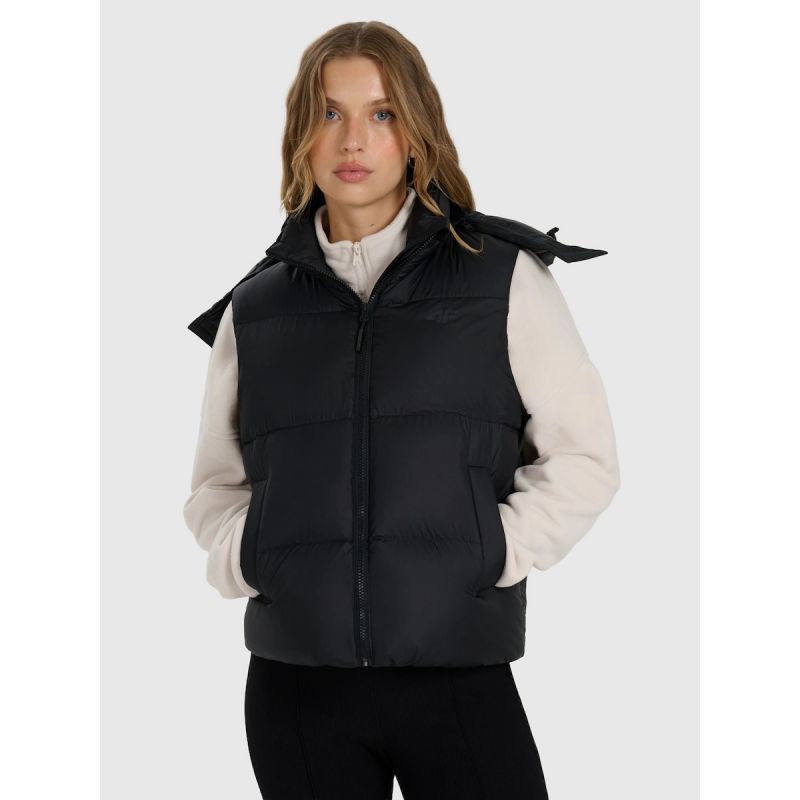 Women's down vest with natural filling 4F 4FWAW25TVJAF223-083S mellény