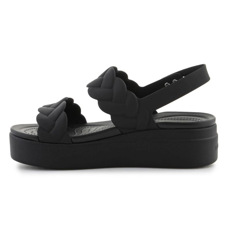 Crocs Brooklyn Woven Low Wedge W 209977-060 sandals Cipő