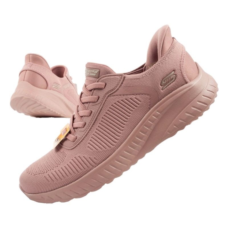 Skechers Bobs Squad-Chaos women's comfortable SLIP-INS sports shoes pink Cipő