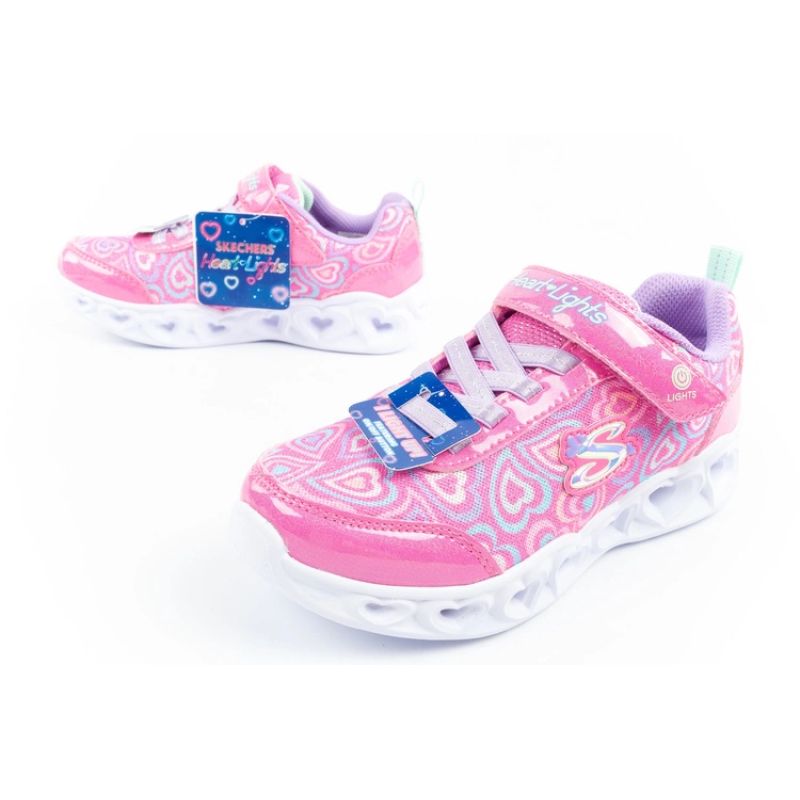 Skechers S Lighs-Heart comfortable LED sports shoes for girls Cipő