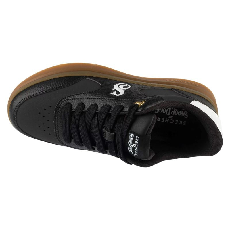Skechers Duraleather Lace Up Snoop Cupsole Sneaker Black fekete utcai cipő 251200-BKW