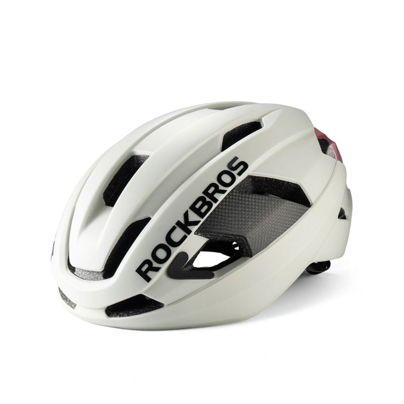 Rockbros LK-15 Carbon Fiber Bike Helmet 58-62cm - Light Gray szary helmets, lights