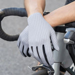 Rockbros Breathable Full Finger Cycling Gloves, Size: L - Gray szary \ l kesztyű