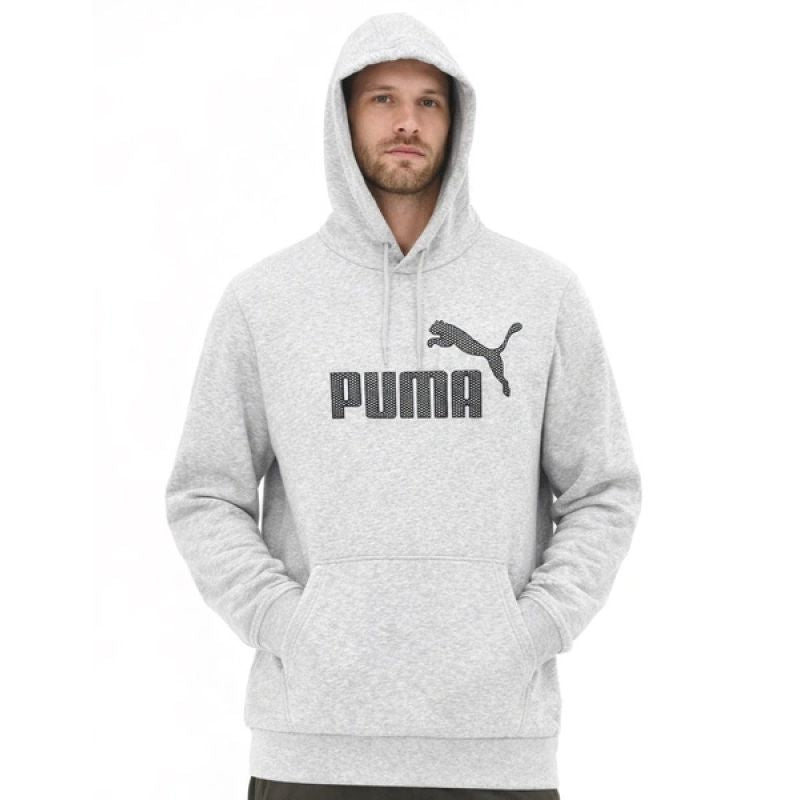 Puma men's gray fashionable cotton kangaroo sports hoodie szürke kapucnis pulóver