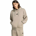 Adidas Men's Essentials Feelcozy Hoodie bézs kapucnis pulóver KF2361