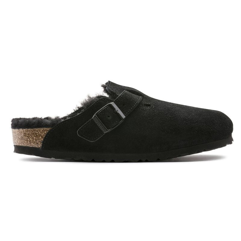 Birkenstock Boston Shearling Black Women's Wool Insulated Clogs in Suede Leather Narrow (0259883) Kiegészítő