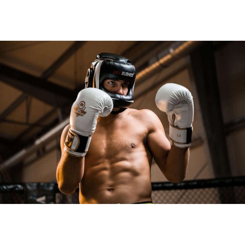 DBX Bushido Boxing helmet with visor – Ninja helmets, martial arts equipment