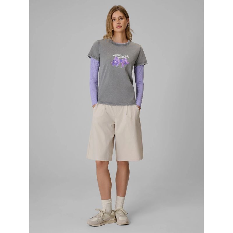 4F Women's regular printed T-shirt póló 4FRSS26TTSHF4513-27S