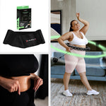 HMS Hula Hop Set HHW11 BLACK with studs and weight + BR163 BLACK PLUS SIZE belt fekete kiegészítő 17-44-634