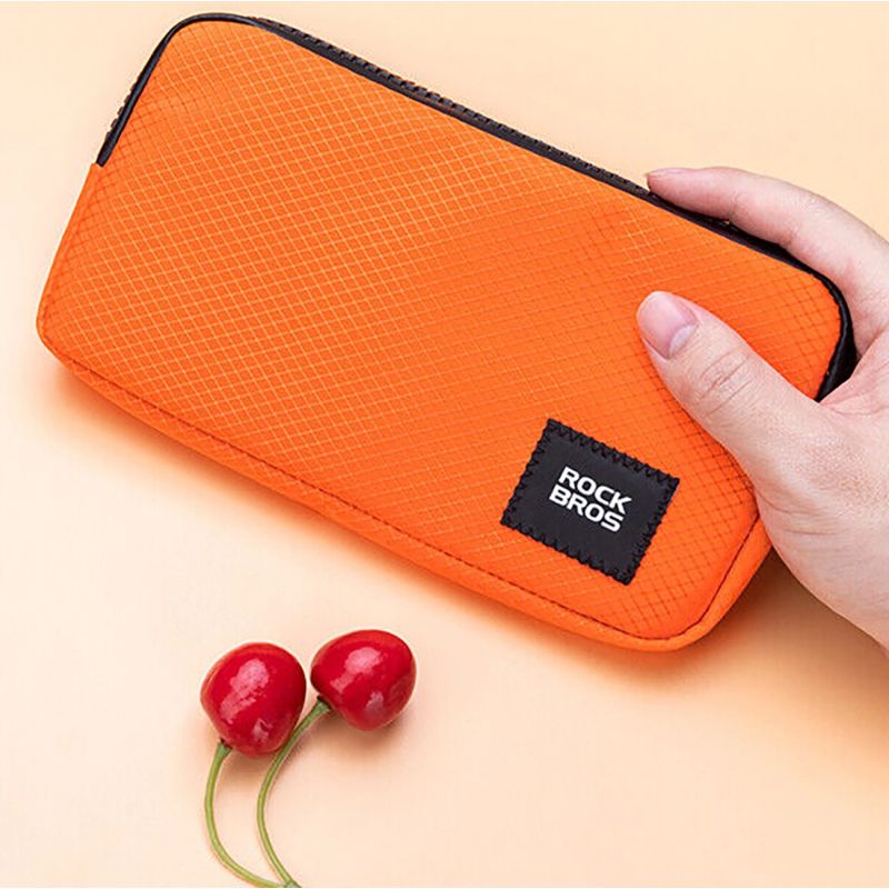 Rockbros bicycle bag 30990043004 for phone, keys, wallet 0.15 l - orange jasnopomarańczowy wallets