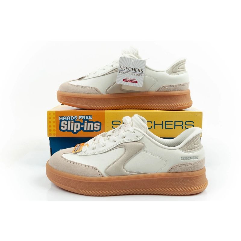 Skechers women's sneakers Lifted Luxe ecru white Slip-Ins fehér utcai cipő