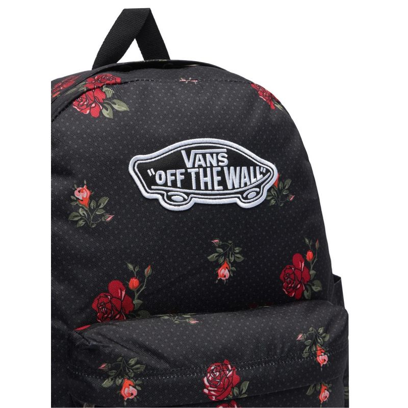 Vans Old Skool Classic Backpack – Black with Roses 22L fekete hátizsák VN000H4YBRR1