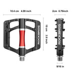 Rockbros 2020-12CBK Platform Aluminum Bicycle Pedals - Black