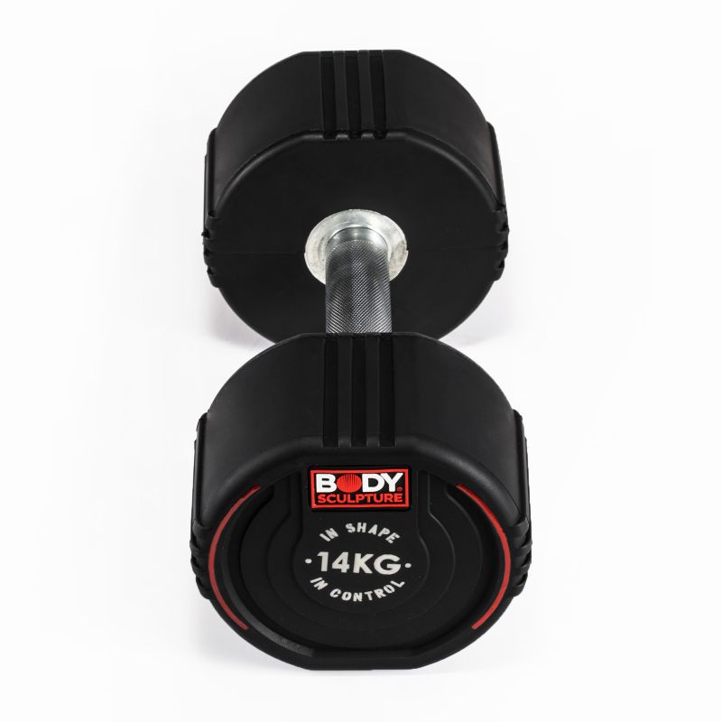 Body Sculpture TPU dumbbell BW 133 14 KG fekete edzőfelszerelés BW13314KG