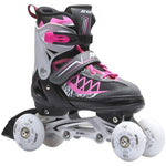 Enero Pro Led Roller Skates 4in1 38-41 Pink-Gray szürke skates, roller skates