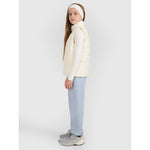 Girls' down vest with synthetic filling 4F 4FJRAW25TVJAF323-11S kabát