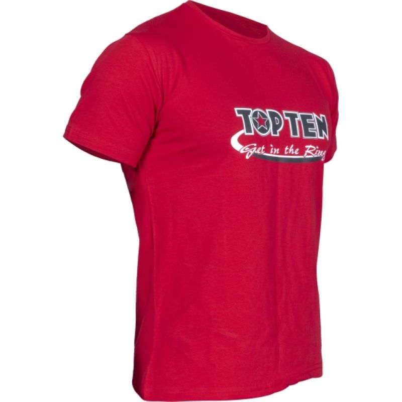 TOP TEN "Get in the ring" T-shirt (WAKO APPROVED) czerwony+m póló