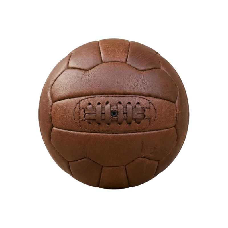 FC Barcelona Camp Nou Retro Soccer Official Licensed Genuine Leather B1048 brązowy futball labda
