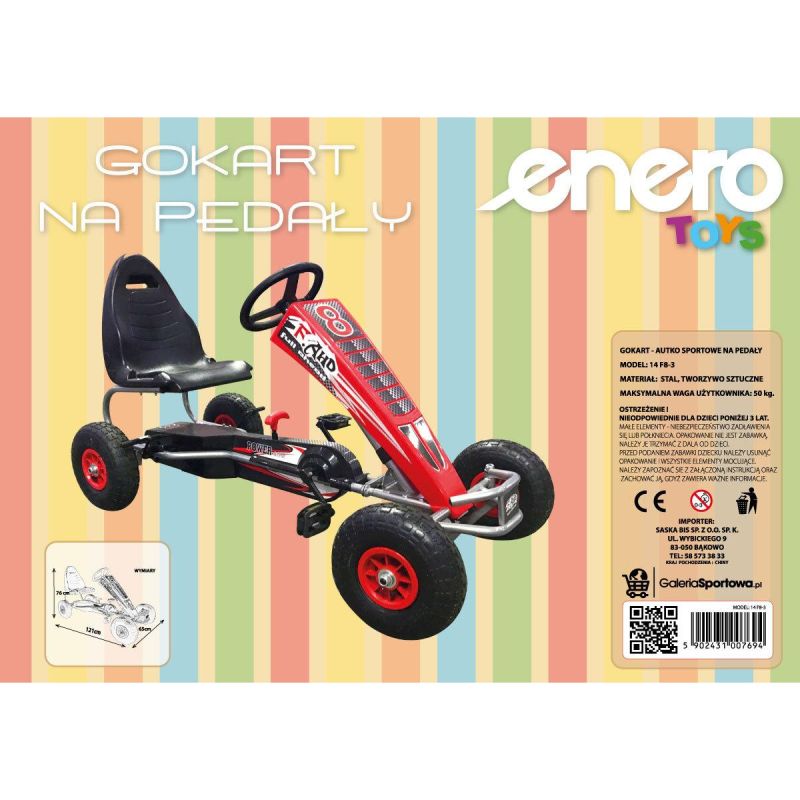 Enero 14 Red Pedal Car Go Kart piros toys