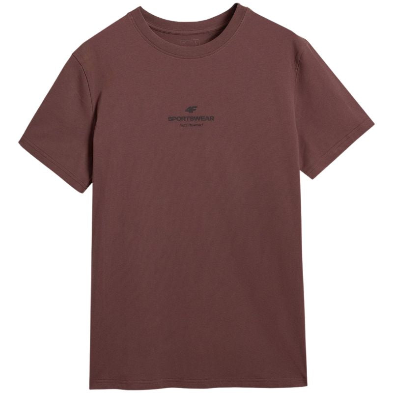 4f Men's T-shirt M2961 dark brown 4FWAW25TTSHM2961 80S Ruházat