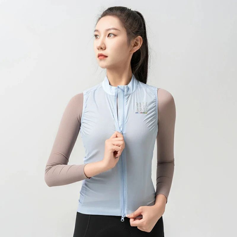 Rockbros ROAD TO SKY women's lightweight breathable cycling vest L - blue l \ niebieski mellény 0617003-211609