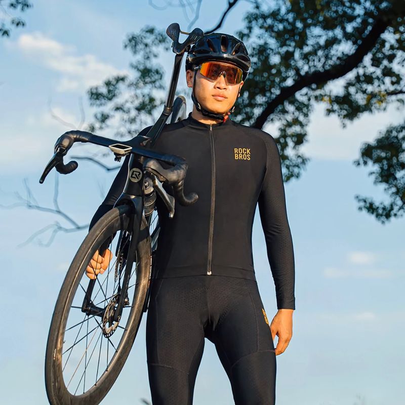 Rockbros Diamond Fall/Winter Cycling Size S - Black czarny \ s dzseki