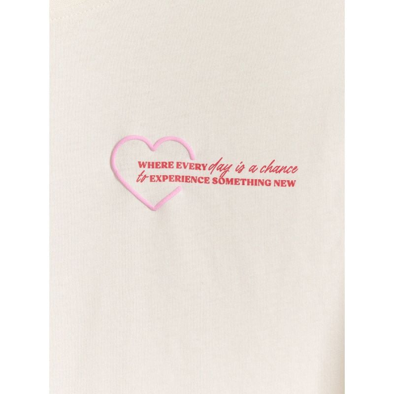 Oversized longsleeve with print for girls 4F 4FJRAW25TLONF589-11S hosszú ujjú póló
