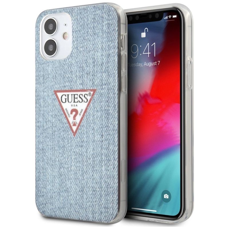 Guess GUHCP12SPCUJULLB iPhone 12 mini 5.4" /light blue hardcase Jeans Collection kék nadrág