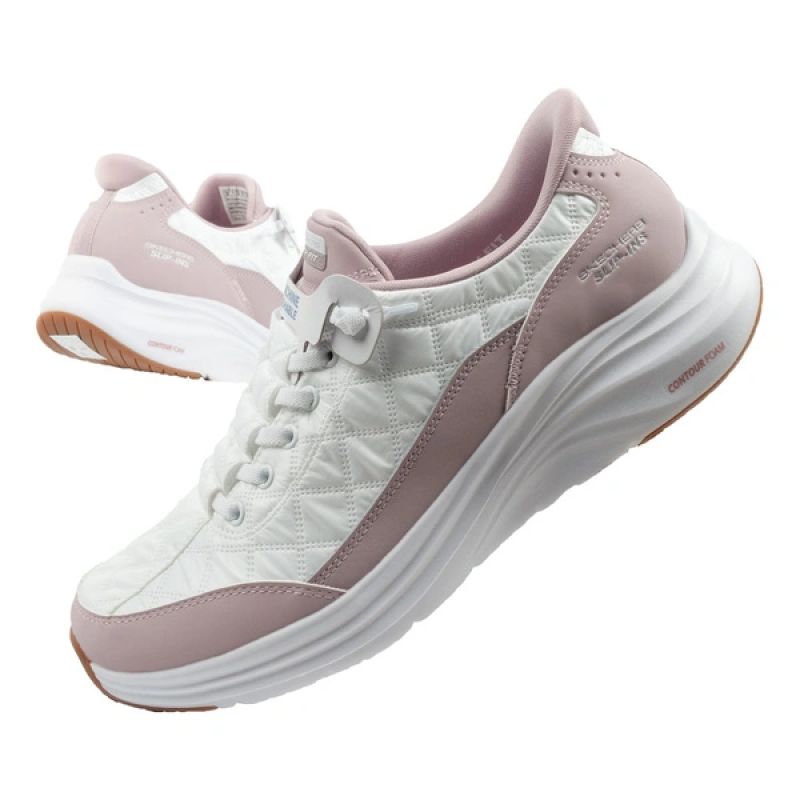 Skechers Contour Foam Women's Sports White SLIP-INS Comfortable fehér utcai cipő